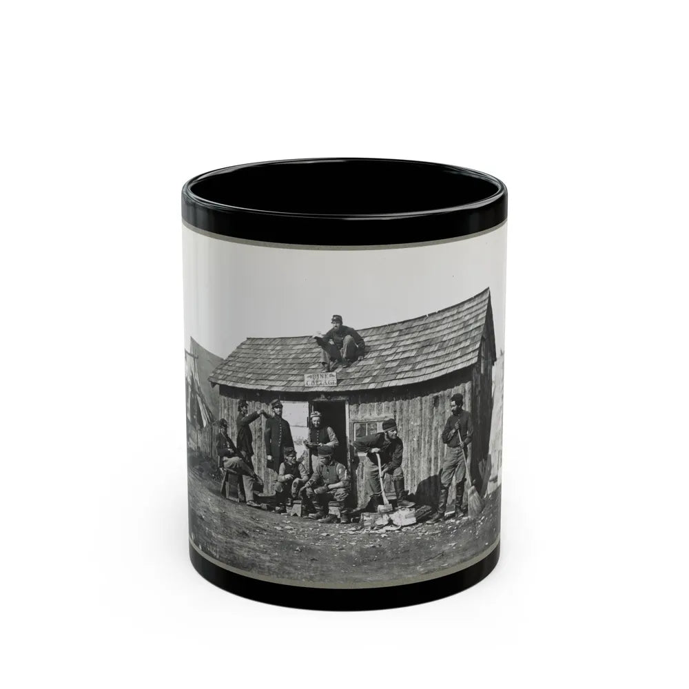 Pine Cottage , Civil War Soldiers Winter Quarters (U.S. Civil War) Black Coffee Mug-11oz-Go Mug Yourself