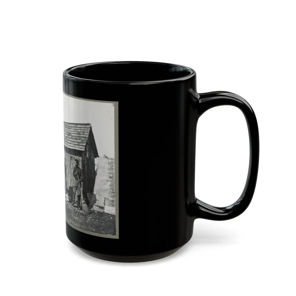 Pine Cottage , Civil War Soldiers Winter Quarters (U.S. Civil War) Black Coffee Mug-Go Mug Yourself