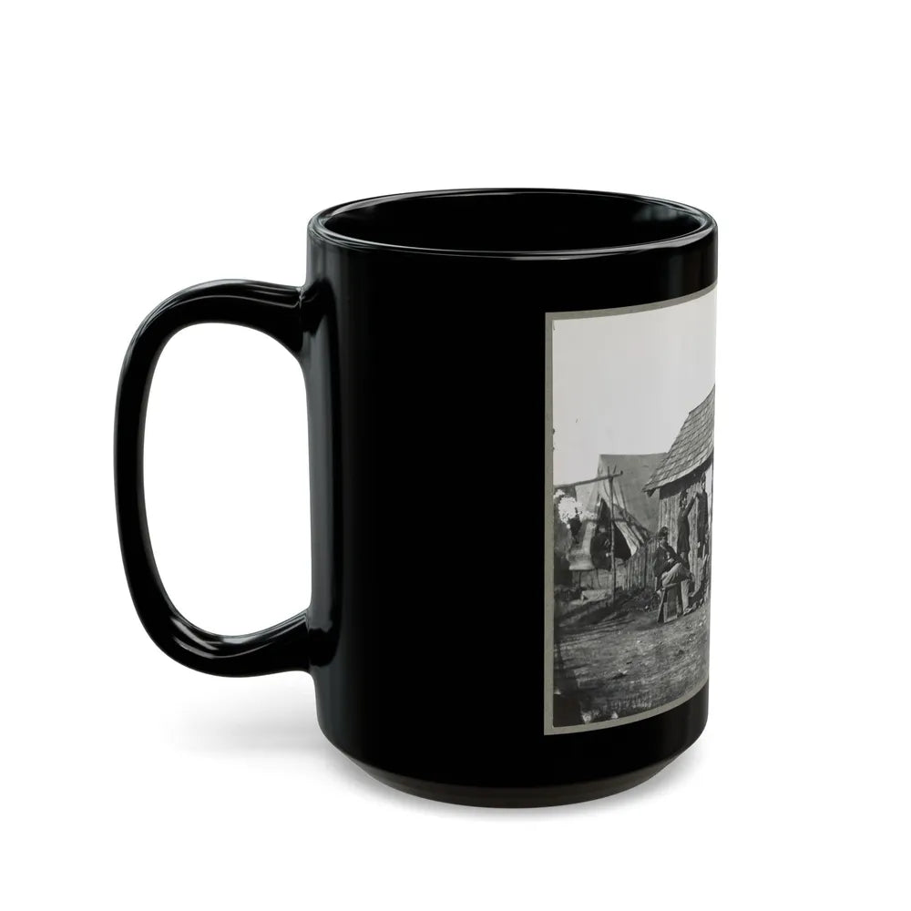 Pine Cottage , Civil War Soldiers Winter Quarters (U.S. Civil War) Black Coffee Mug-Go Mug Yourself