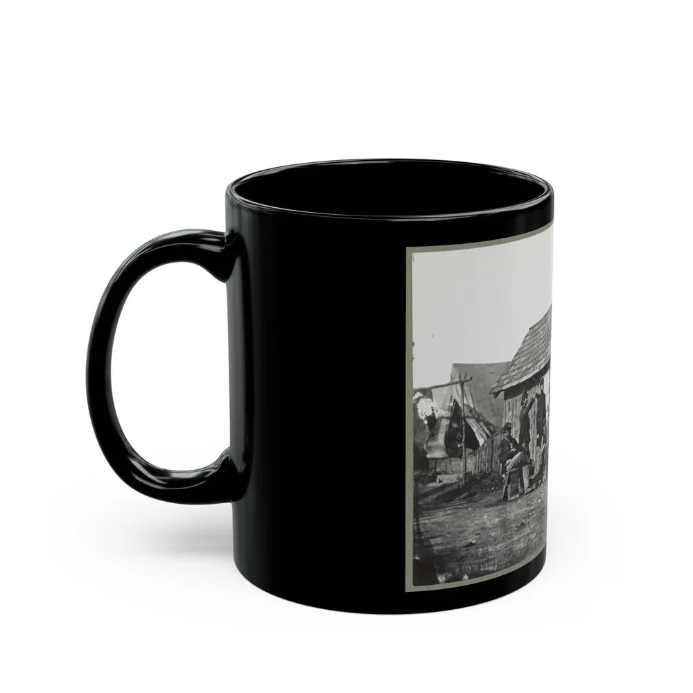 Pine Cottage , Civil War Soldiers Winter Quarters (U.S. Civil War) Black Coffee Mug-Go Mug Yourself