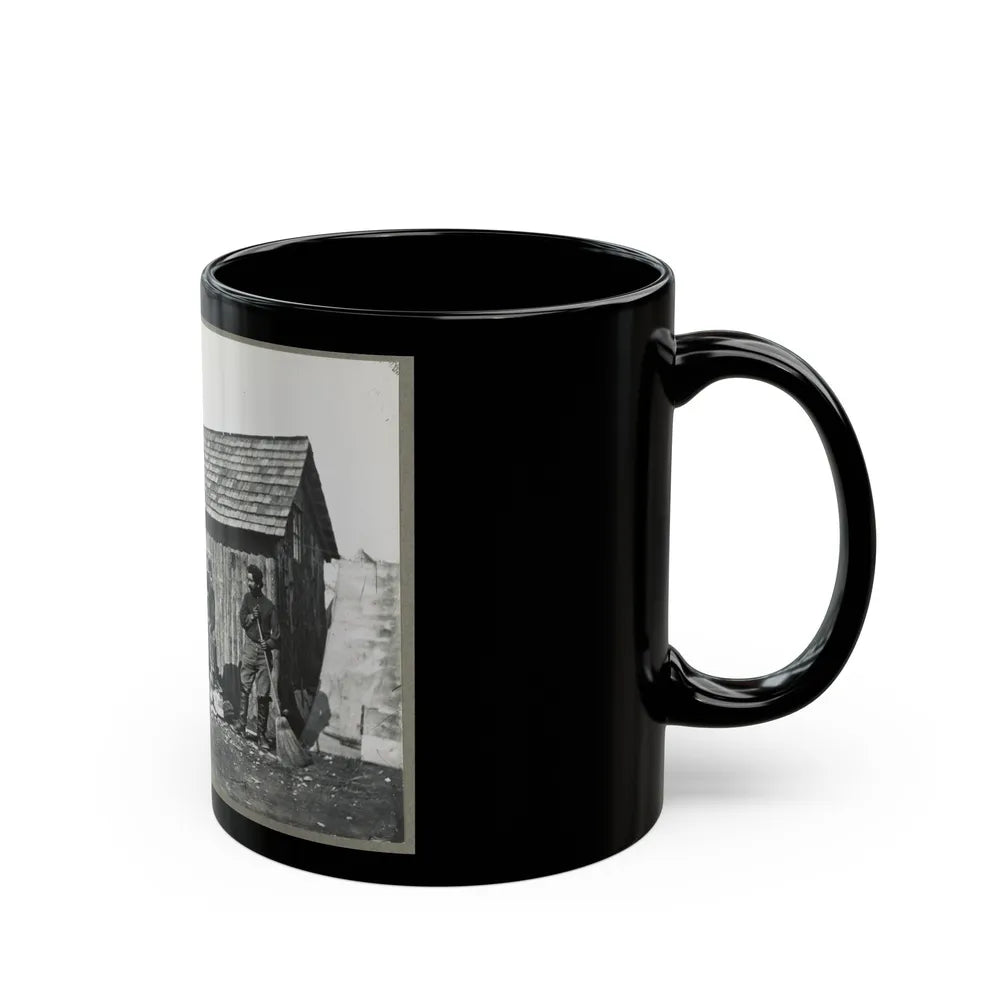 Pine Cottage , Civil War Soldiers Winter Quarters (U.S. Civil War) Black Coffee Mug-Go Mug Yourself