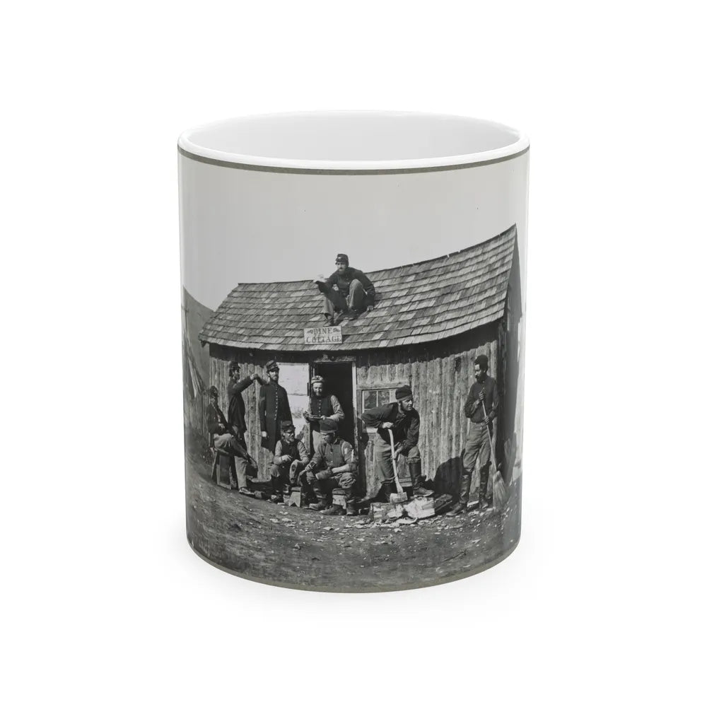 Pine Cottage , Civil War Soldiers Winter Quarters (U.S. Civil War) White Coffee Mug-11oz-Go Mug Yourself