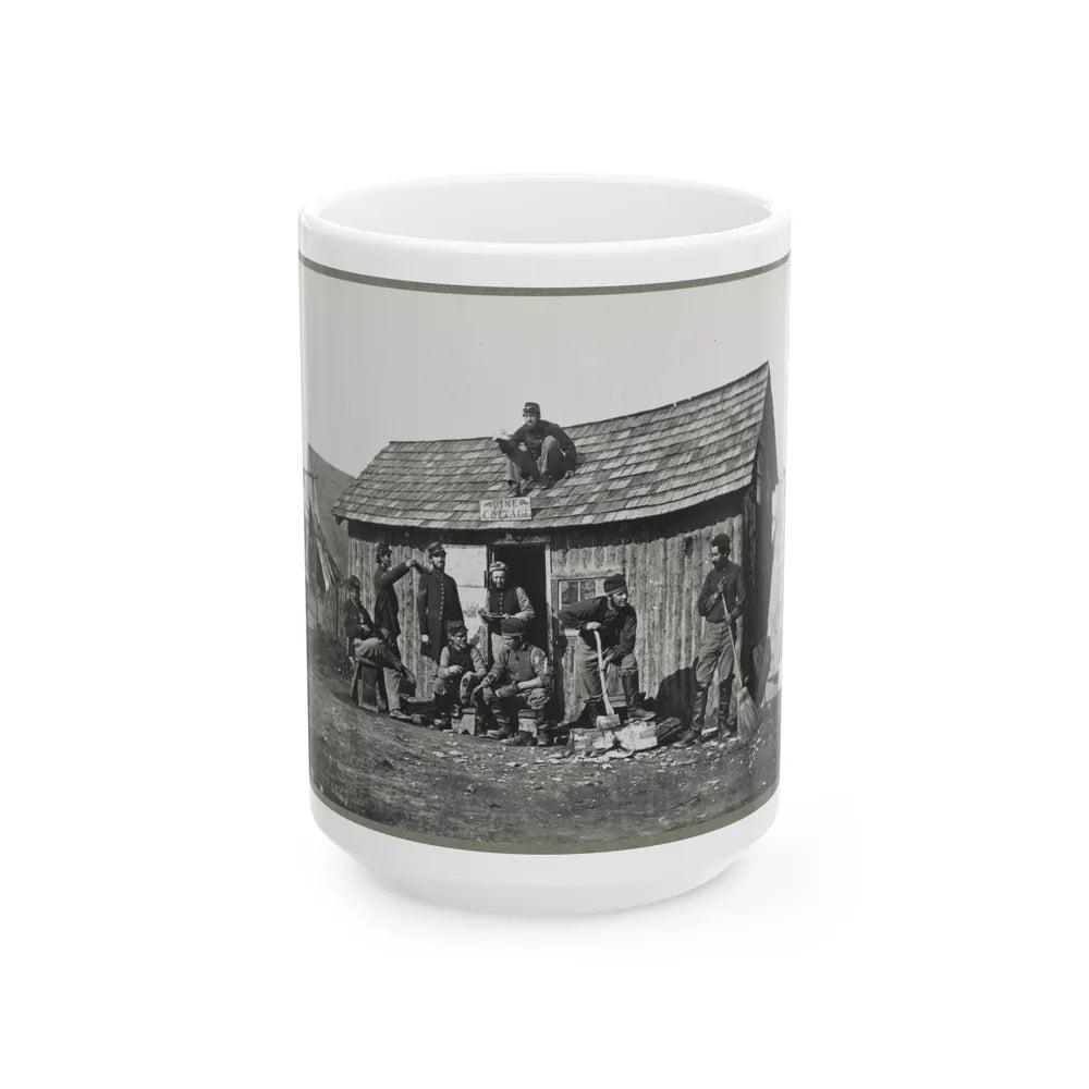 Pine Cottage , Civil War Soldiers Winter Quarters (U.S. Civil War) White Coffee Mug-15oz-Go Mug Yourself