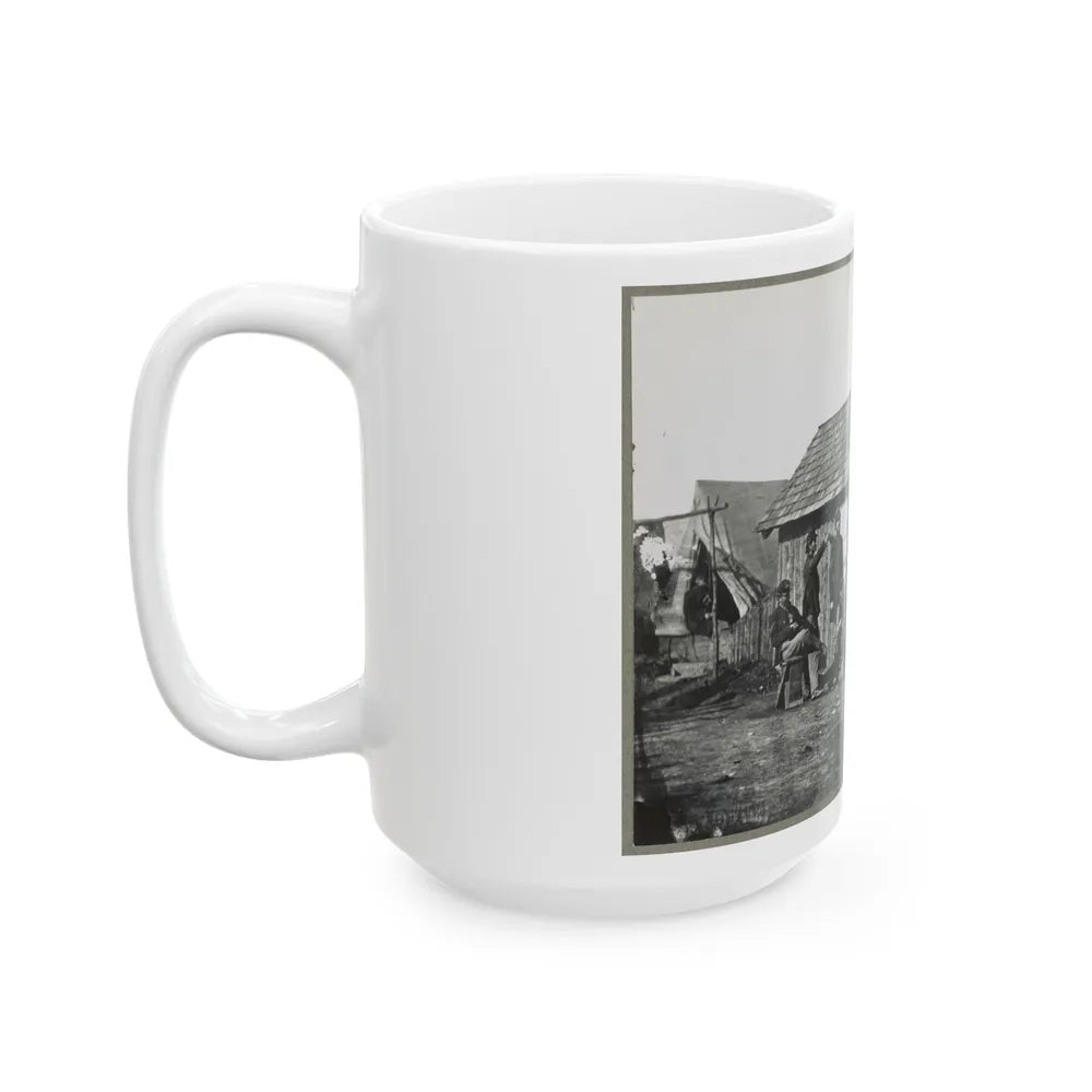 Pine Cottage , Civil War Soldiers Winter Quarters (U.S. Civil War) White Coffee Mug-Go Mug Yourself