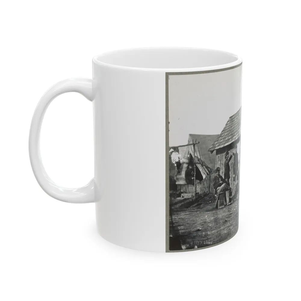 Pine Cottage , Civil War Soldiers Winter Quarters (U.S. Civil War) White Coffee Mug-Go Mug Yourself