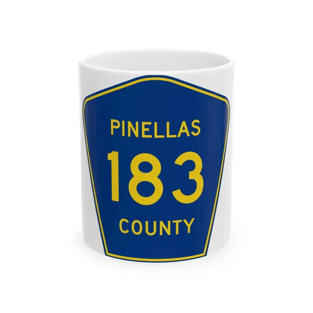 Pinellas County 183 (Florida) (Road Sign) White Coffee Mug 11oz - Go Mug Yourself