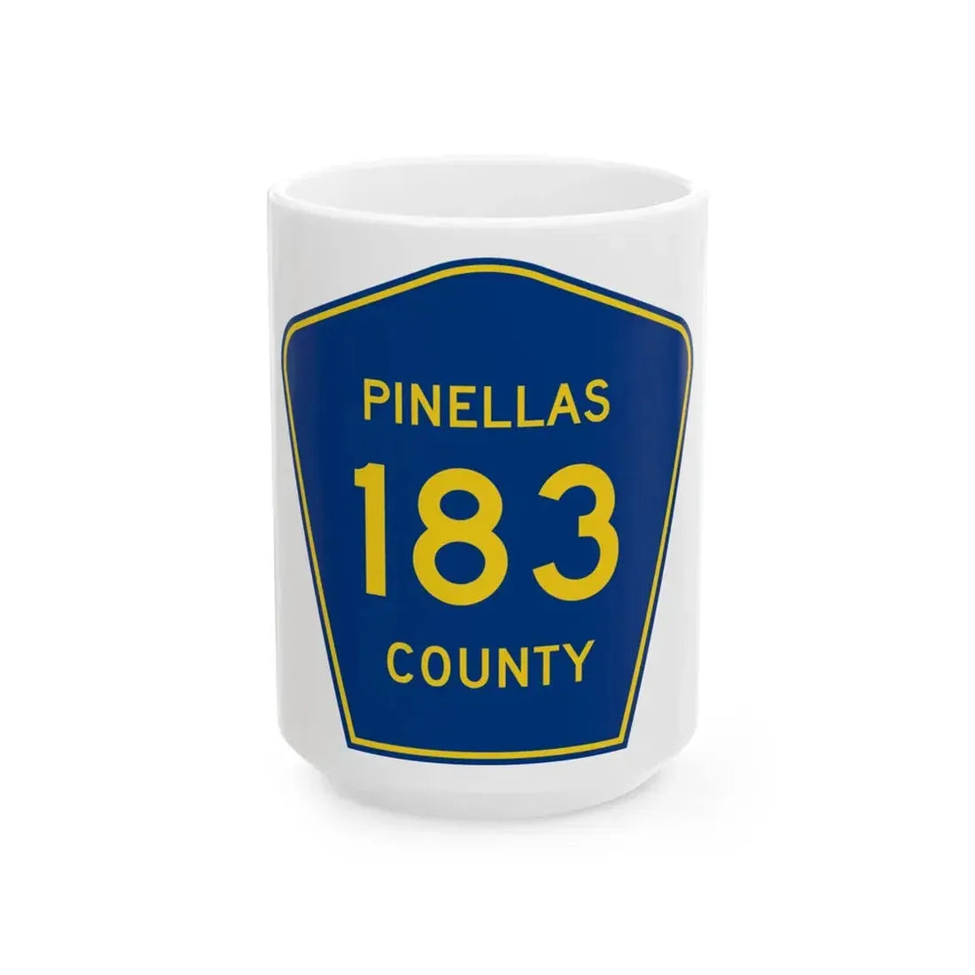 Pinellas County 183 (Florida) (Road Sign) White Coffee Mug 15oz - Go Mug Yourself