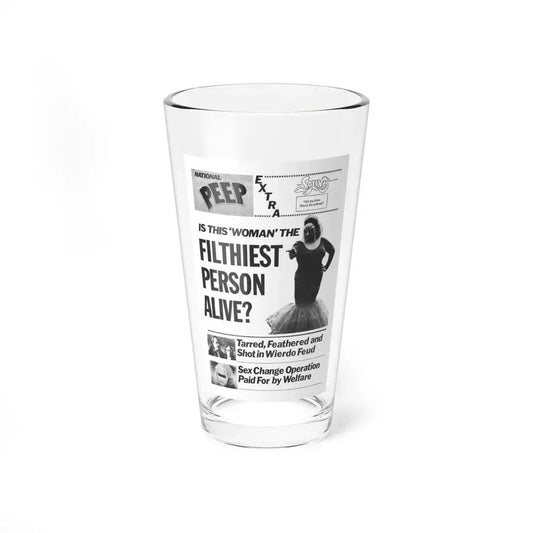 PINK FLAMINGOS (TEASER) 1972 Movie Poster - Pint Glass 16oz 16oz - Go Mug Yourself