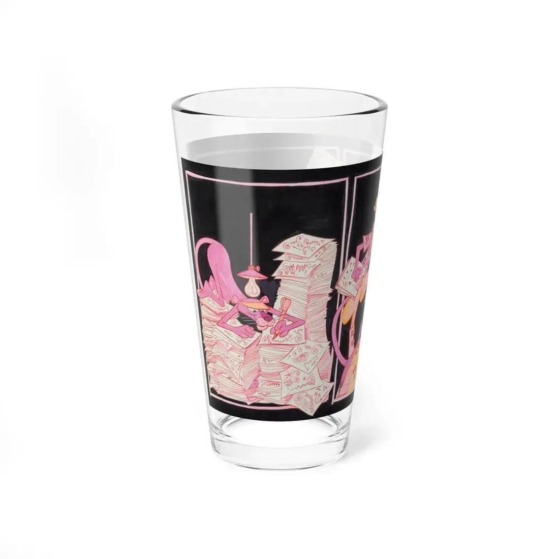 Pink Panther (Magazine Illustration) Pint Glass 16oz - Go Mug Yourself