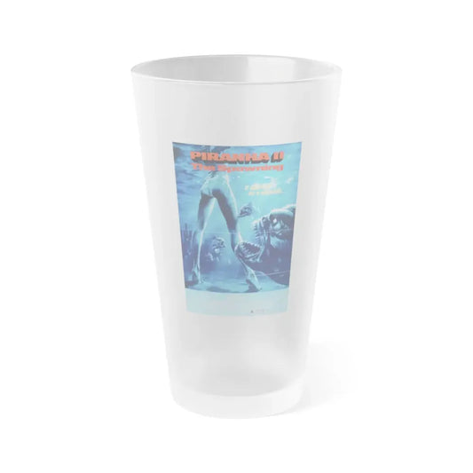PIRANHA 2 1981 Movie Poster - Frosted Pint Glass 16oz 16oz Frosted - Go Mug Yourself