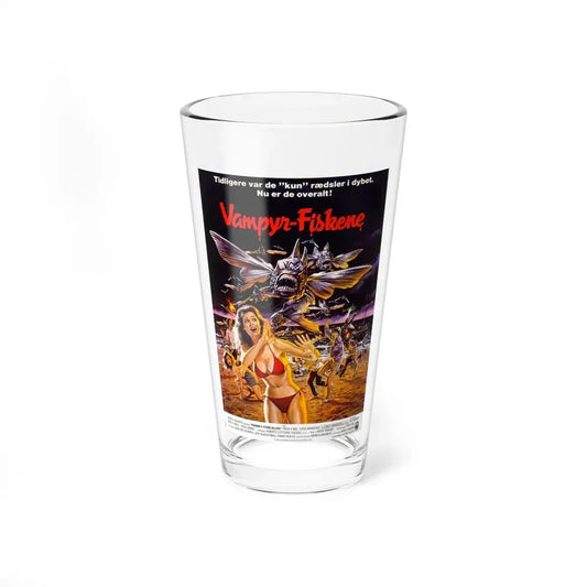 PIRANHA 2 (DANISH) 1981 Movie Poster - Pint Glass 16oz 16oz - Go Mug Yourself