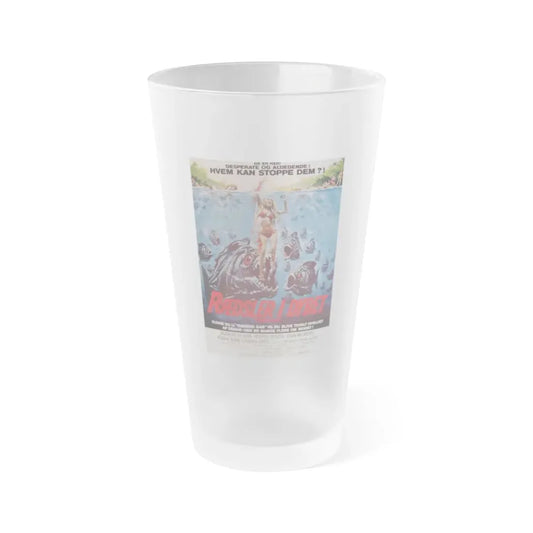 PIRANHA (DANISH) 1978 Movie Poster - Frosted Pint Glass 16oz 16oz Frosted - Go Mug Yourself
