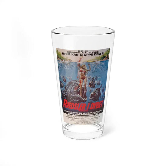 PIRANHA (DANISH) 1978 Movie Poster - Pint Glass 16oz 16oz - Go Mug Yourself