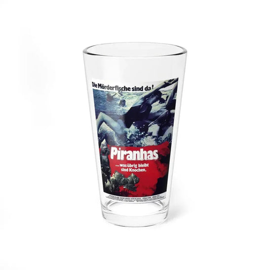 PIRANHA (GERMAN) 1978 Movie Poster - Pint Glass 16oz 16oz - Go Mug Yourself