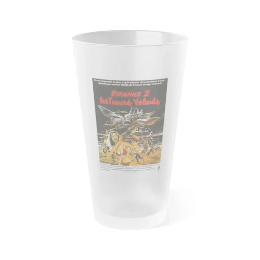 PIRANHA II (FRENCH) 1981 Movie Poster - Frosted Pint Glass 16oz 16oz Frosted - Go Mug Yourself