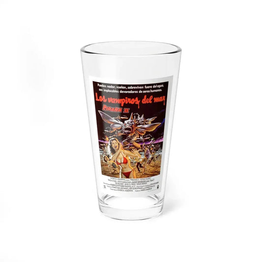 PIRANHA II (SPANISH) 1981 Movie Poster - Pint Glass 16oz 16oz - Go Mug Yourself