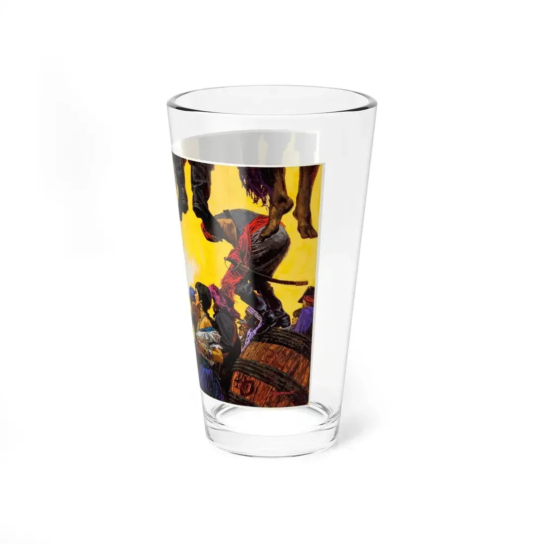 Pirate Illustration (Magazine Illustration) Pint Glass 16oz - Go Mug Yourself