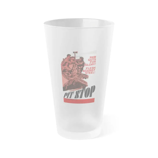 PIT STOP 1969 Movie Poster - Frosted Pint Glass 16oz 16oz Frosted - Go Mug Yourself