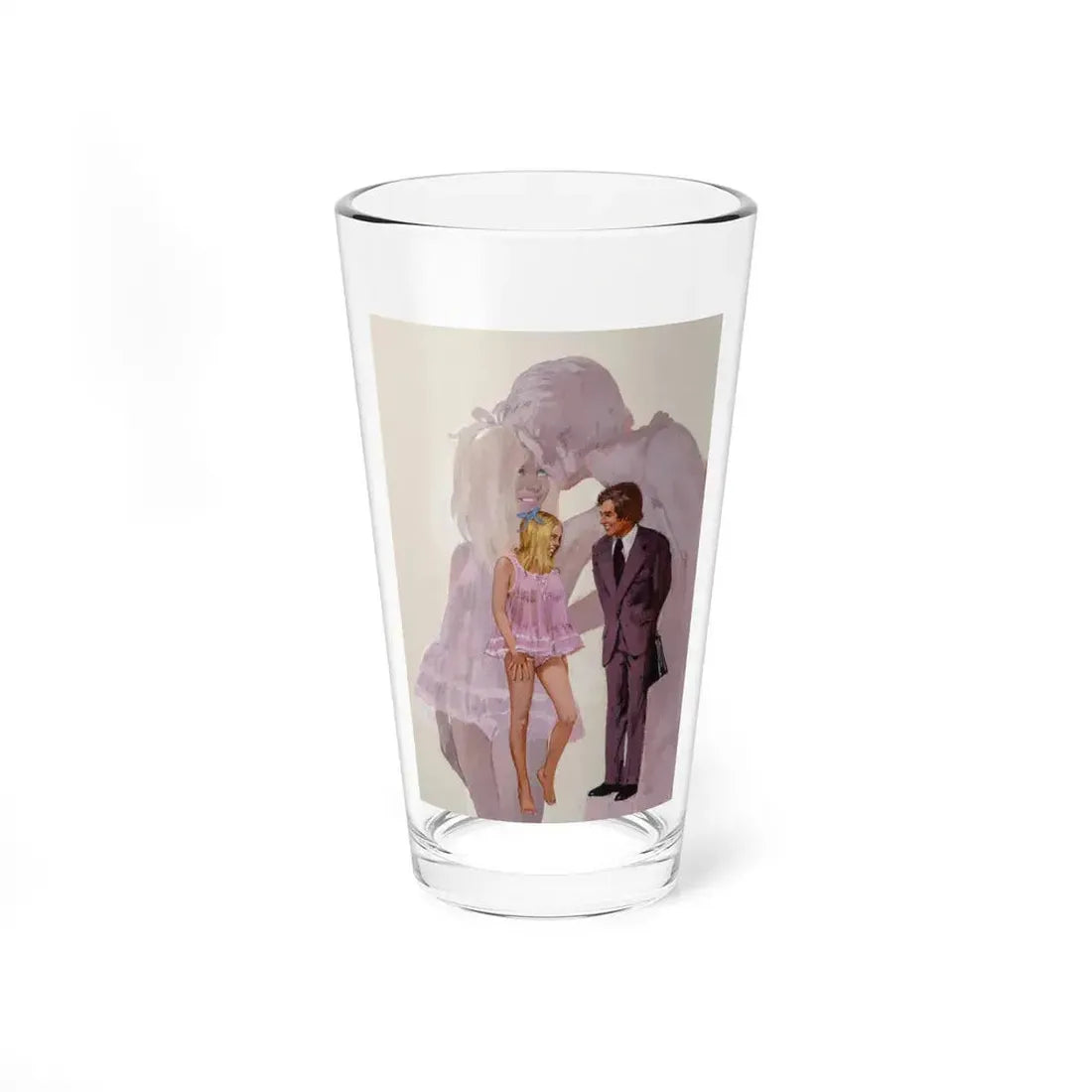 Pitch Man, Lover Man, Greenleaf paperback cover, 1974 - Pint Glass 16oz 16oz - Go Mug Yourself