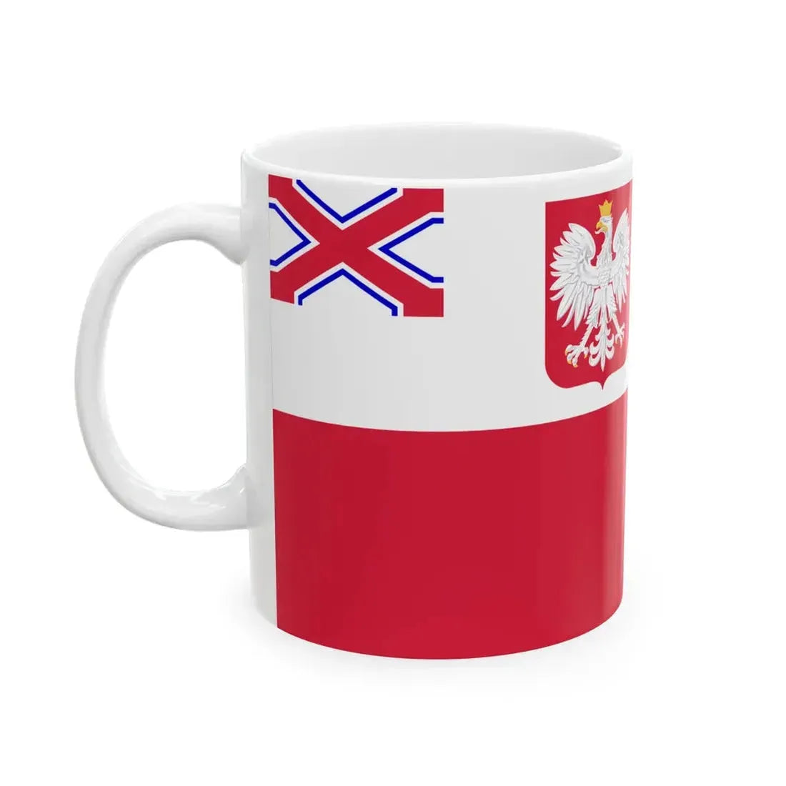 PL Ensign Yacht Klub Polski (Poland) White Coffee Mug - Go Mug Yourself
