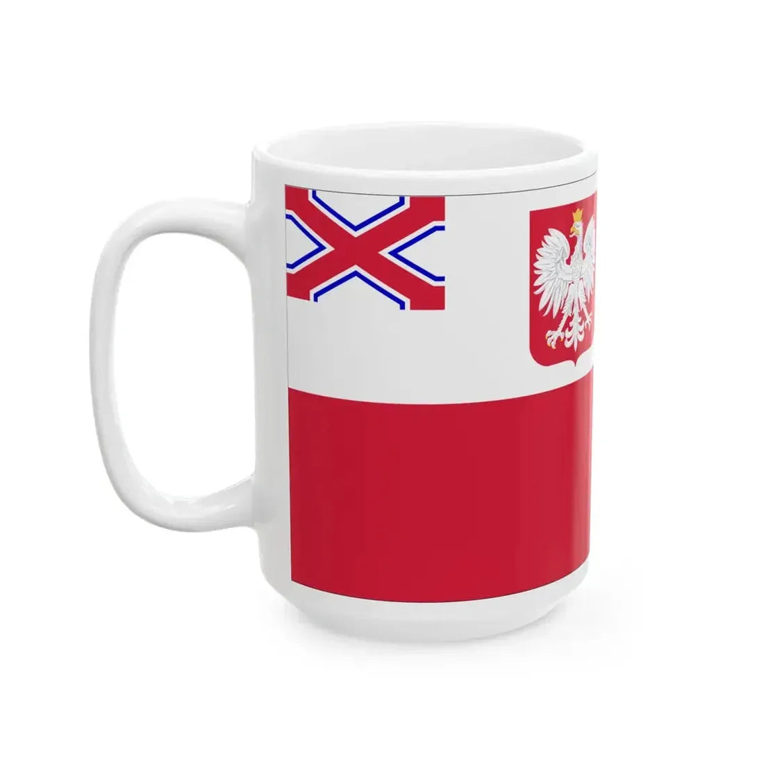 PL Ensign Yacht Klub Polski (Poland) White Coffee Mug - Go Mug Yourself