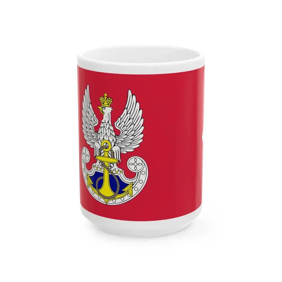 PL navy flag IIIRP (Poland) White Coffee Mug 15oz - Go Mug Yourself