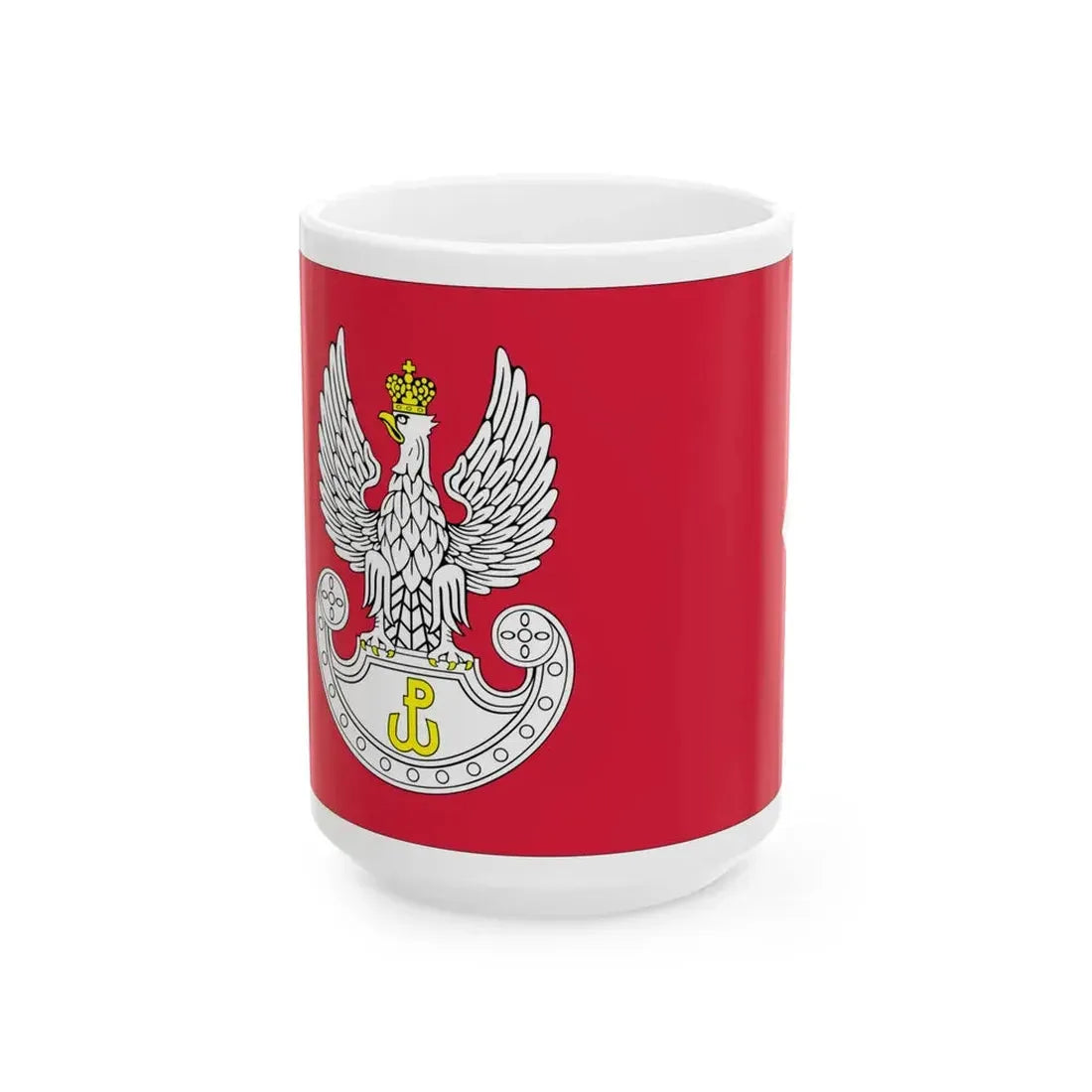 PL territorial defence force flag IIIRP (Poland) White Coffee Mug 15oz - Go Mug Yourself