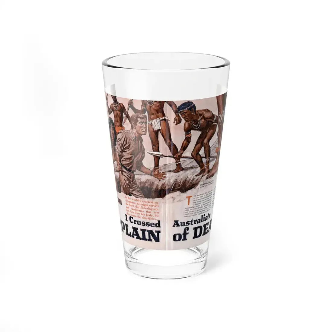 Plain of Death, Male magazine, June 1970 (Magazine Illustration) Pint Glass 16oz 16oz - Go Mug Yourself