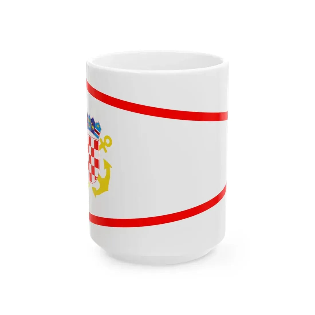 Plamenac najstarijeg zapovjednika ratnog broda (Croatia) White Coffee Mug 15oz - Go Mug Yourself