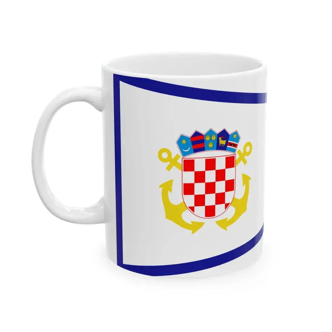 Plamenac zapovjednika divizijuna ratnih brodova (Croatia) White Coffee Mug - Go Mug Yourself