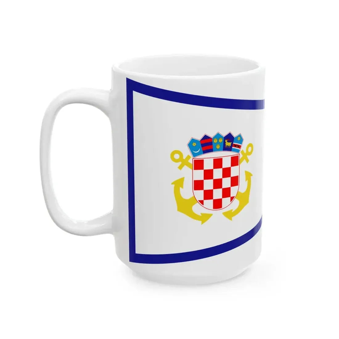 Plamenac zapovjednika divizijuna ratnih brodova (Croatia) White Coffee Mug - Go Mug Yourself