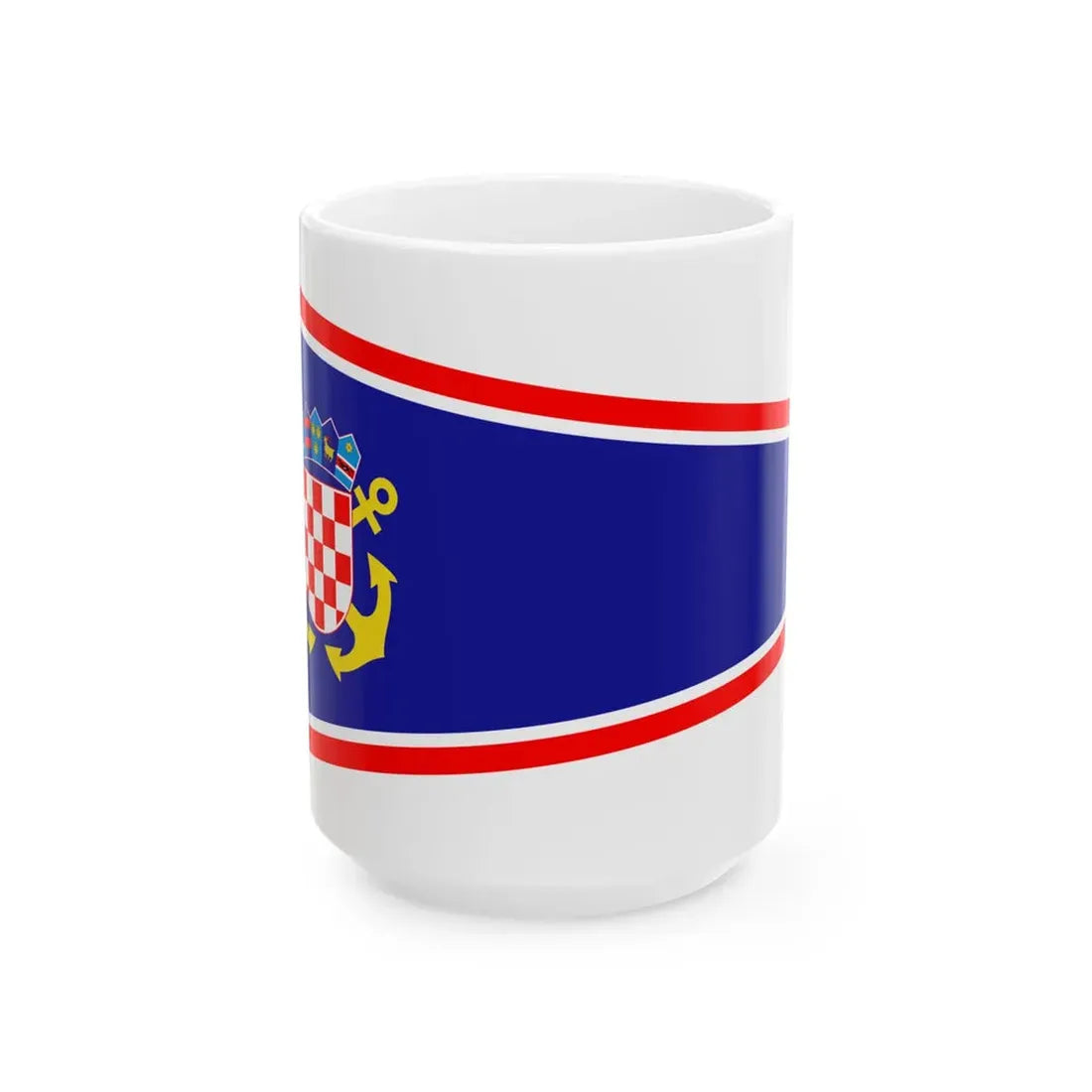 Plamenac zapovjednika flote ratnih brodova (Croatia) White Coffee Mug 15oz - Go Mug Yourself