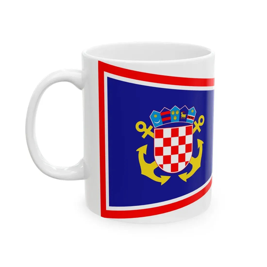 Plamenac zapovjednika flote ratnih brodova (Croatia) White Coffee Mug - Go Mug Yourself