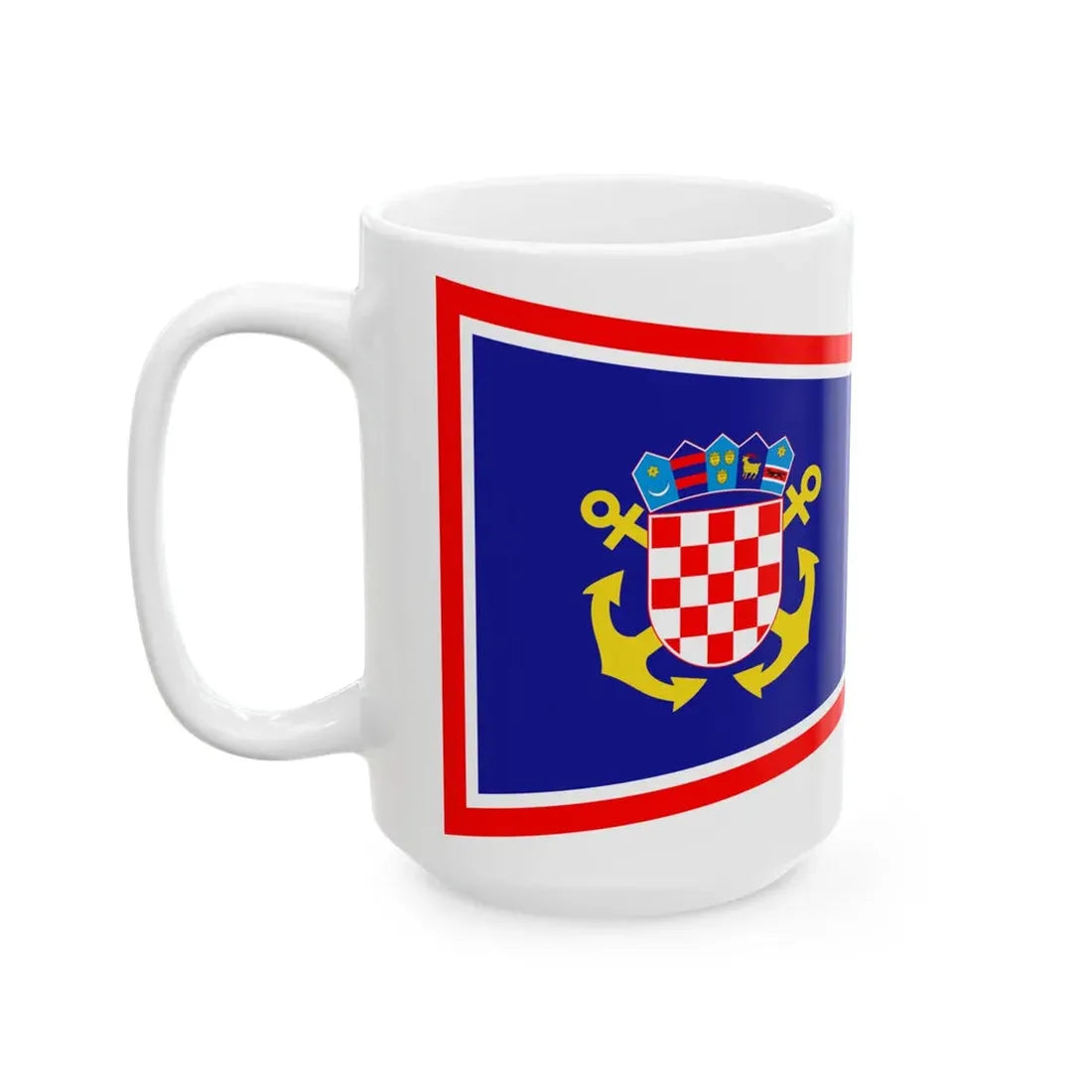 Plamenac zapovjednika flote ratnih brodova (Croatia) White Coffee Mug - Go Mug Yourself