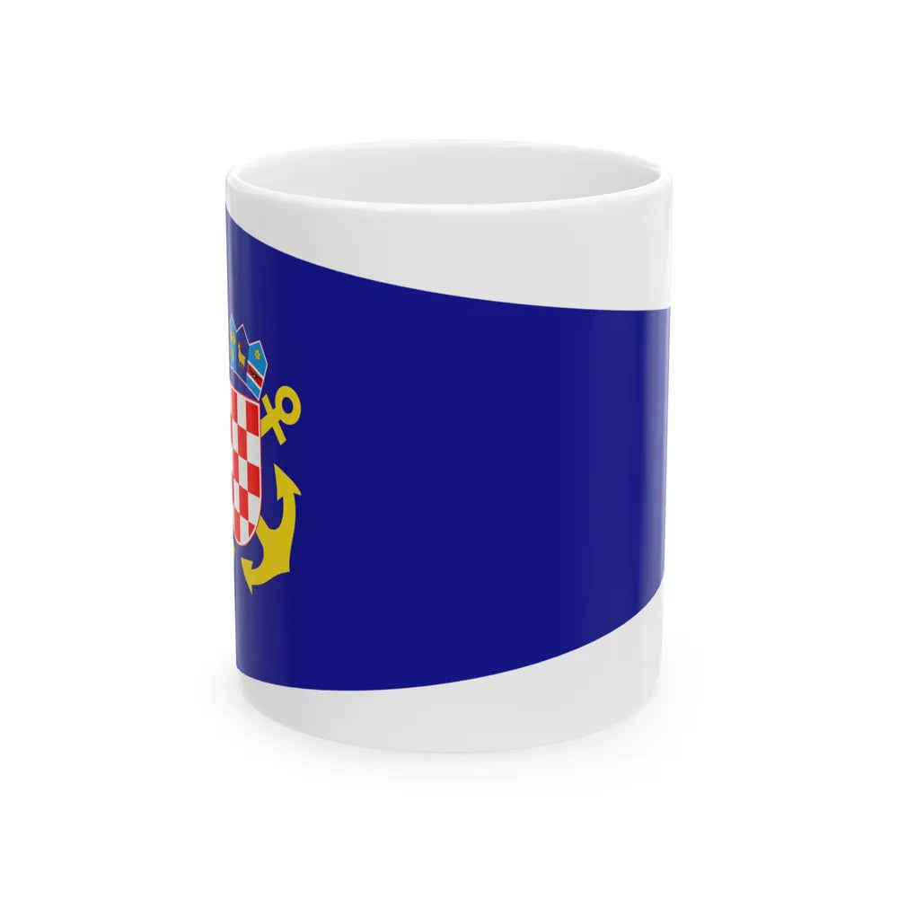 Plamenac zapovjednika flotile ratnih brodova (Croatia) White Coffee Mug 11oz - Go Mug Yourself