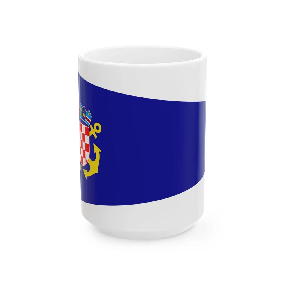 Plamenac zapovjednika flotile ratnih brodova (Croatia) White Coffee Mug 15oz - Go Mug Yourself