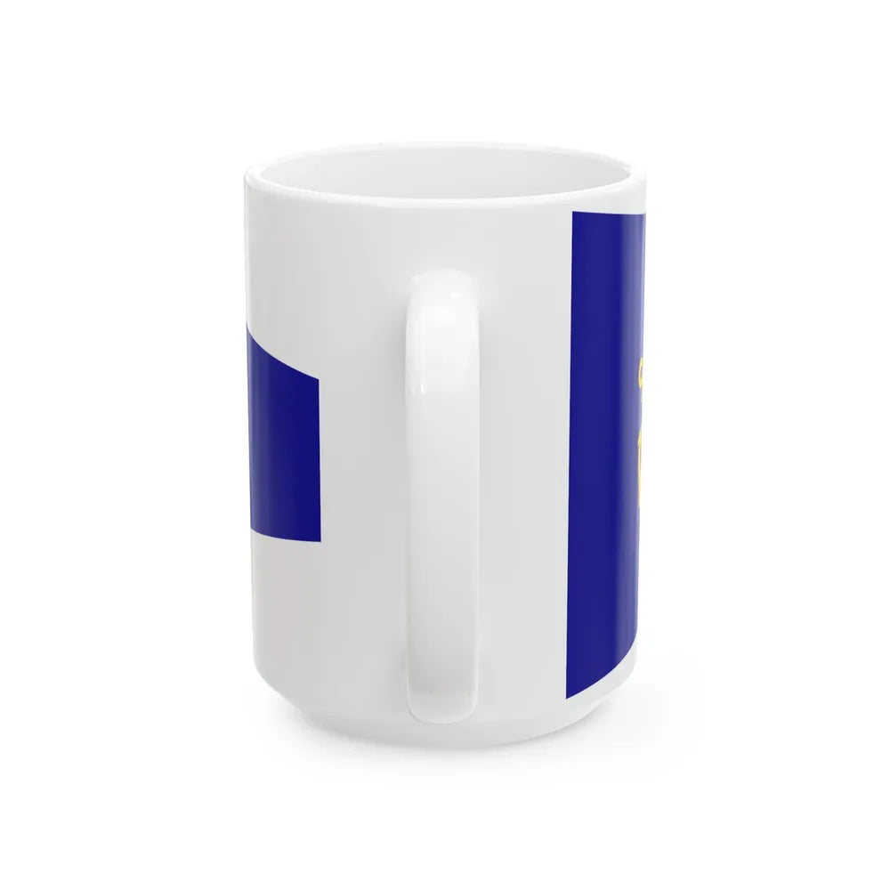 Plamenac zapovjednika flotile ratnih brodova (Croatia) White Coffee Mug - Go Mug Yourself