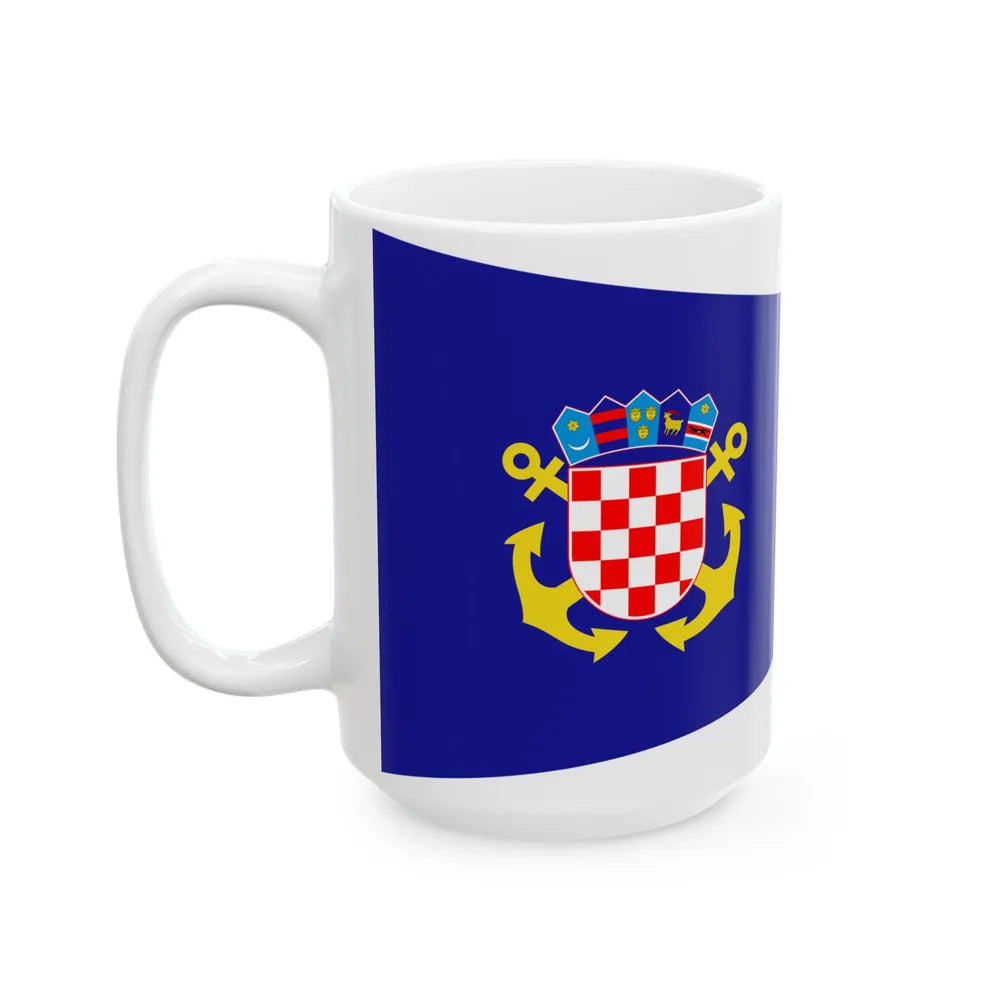 Plamenac zapovjednika flotile ratnih brodova (Croatia) White Coffee Mug - Go Mug Yourself