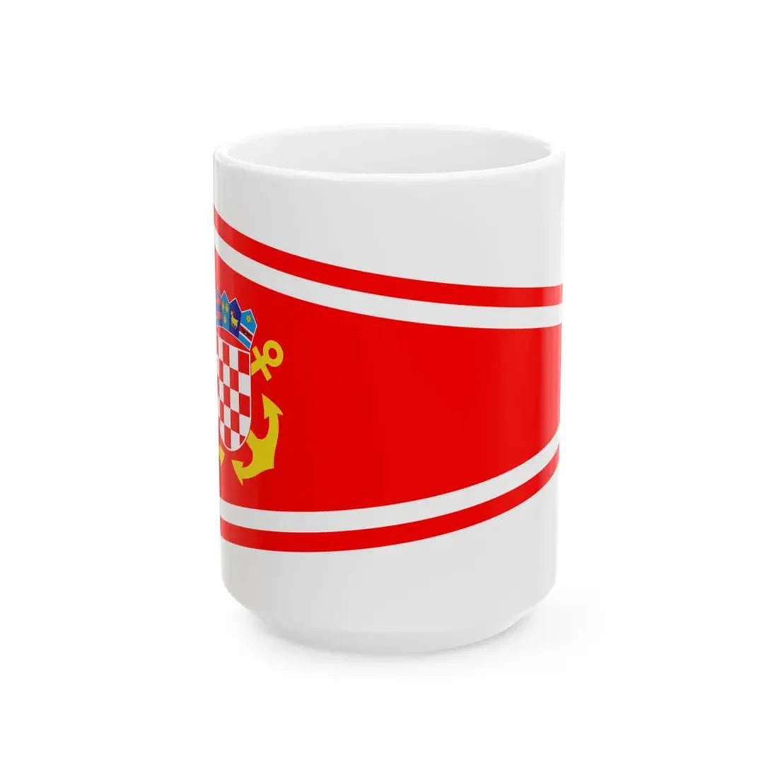 Plamenac zapovjednika odreda ratnih brodova (Croatia) White Coffee Mug 15oz - Go Mug Yourself