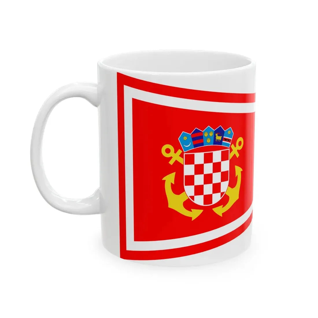 Plamenac zapovjednika odreda ratnih brodova (Croatia) White Coffee Mug - Go Mug Yourself