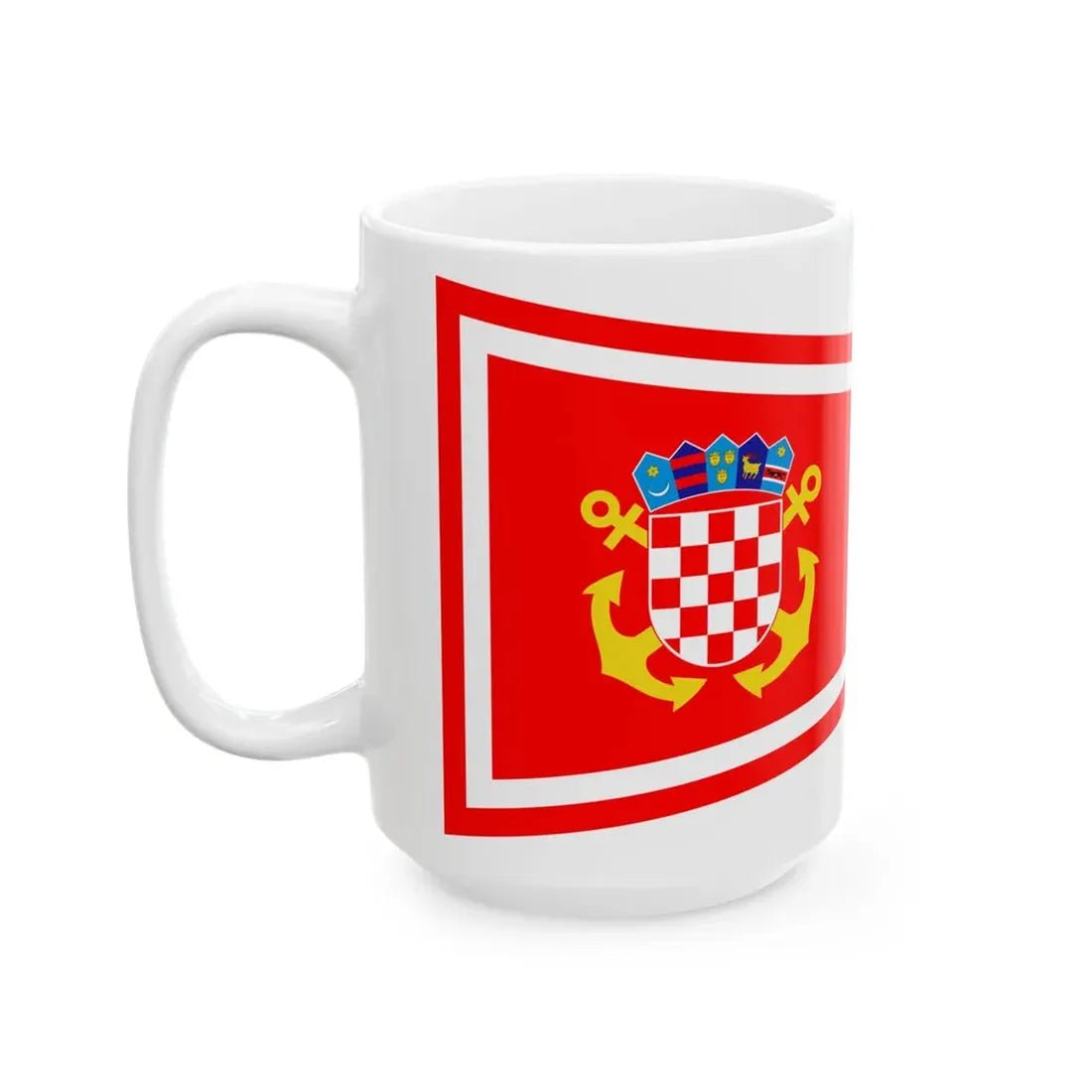 Plamenac zapovjednika odreda ratnih brodova (Croatia) White Coffee Mug - Go Mug Yourself