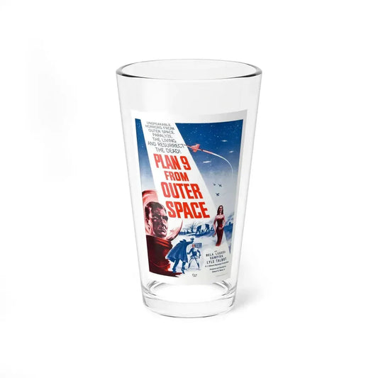 PLAN 9 FROM OUTER SPACE 1959 Movie Poster - Pint Glass 16oz 16oz - Go Mug Yourself