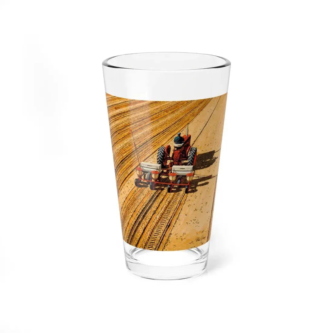 Planting the Field (Magazine Illustration) Pint Glass 16oz 16oz - Go Mug Yourself