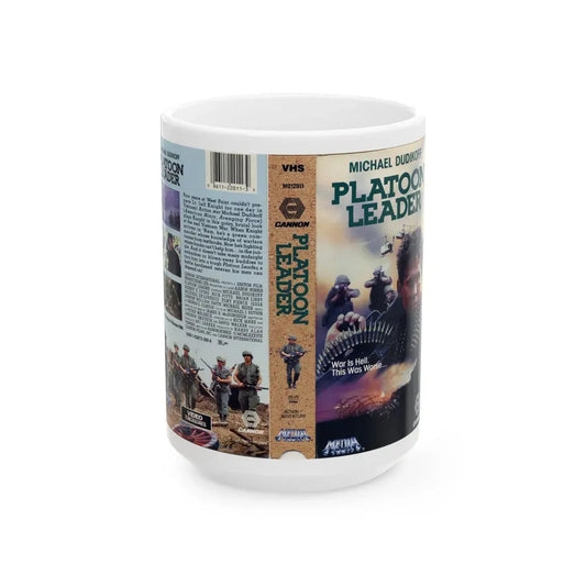 PLATOON LEADER (VHS COVER) - White Coffee Mug 15oz - Go Mug Yourself