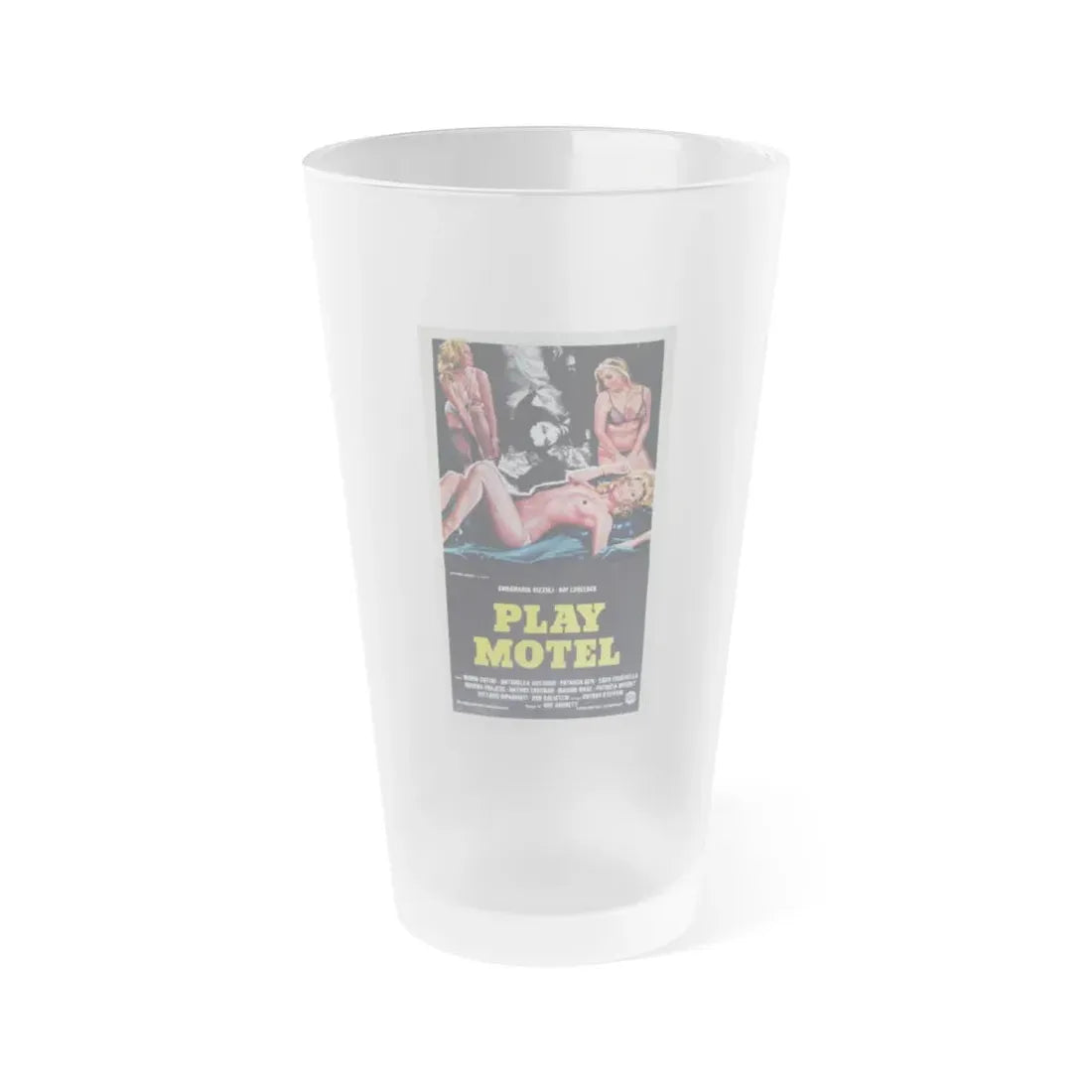 PLAY MOTEL 1979 Movie Poster - Frosted Pint Glass 16oz 16oz Frosted - Go Mug Yourself
