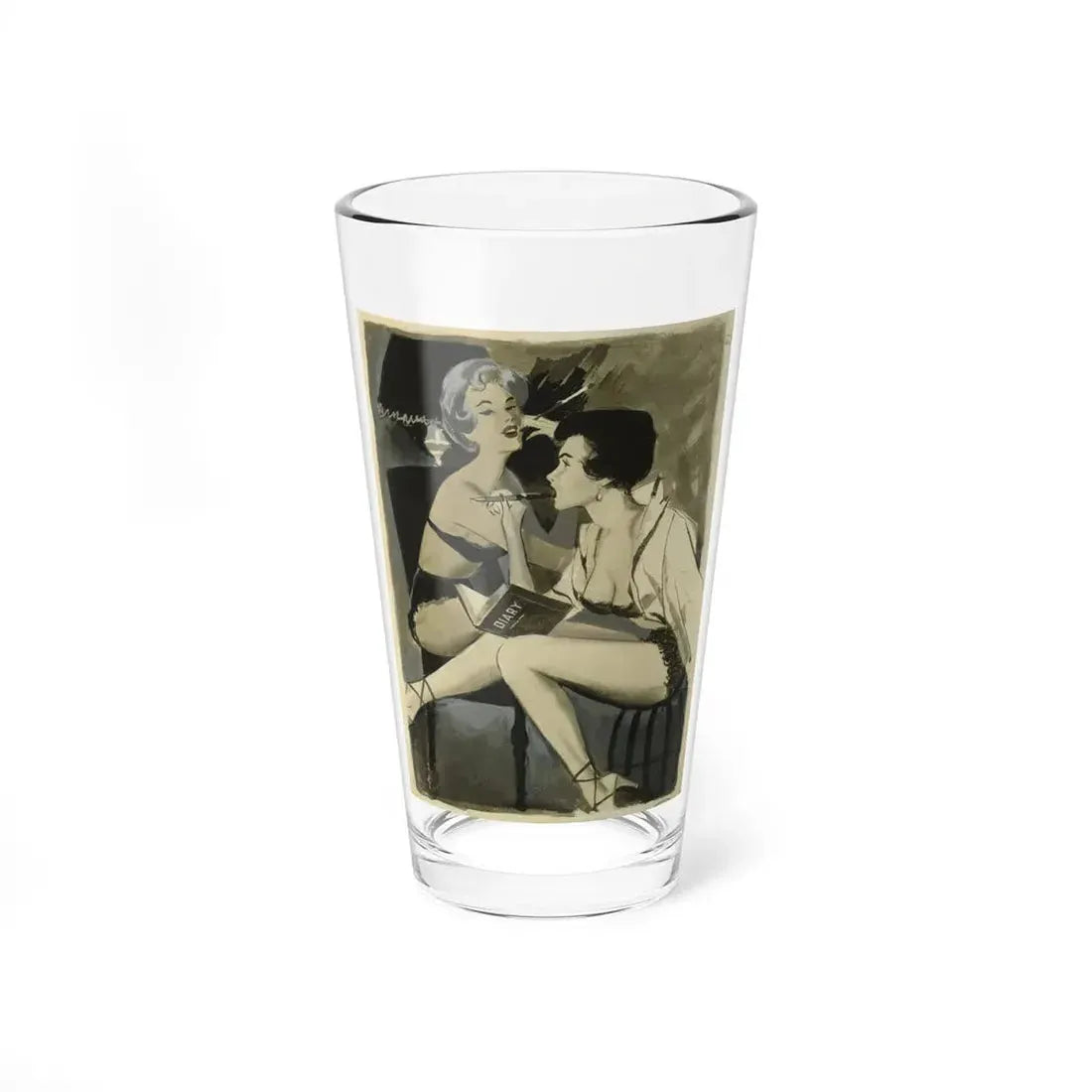 Playboy cartoon from the very first issue, Playboy 1, December 1953 (Magazine Illustration) Pint Glass 16oz 16oz - Go Mug Yourself