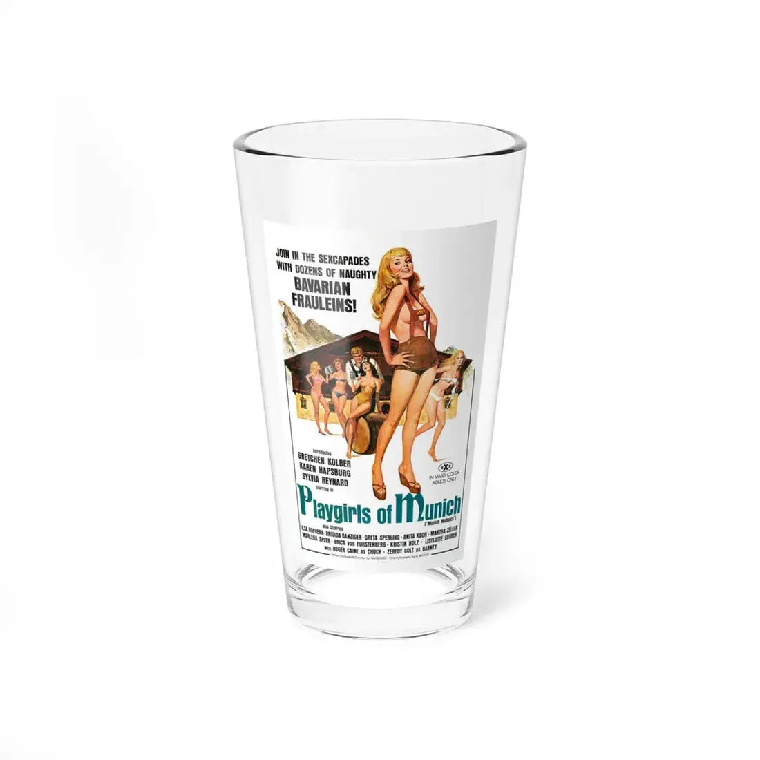 PLAYGIRLS OF MUNICH 1977 Movie Poster - Pint Glass 16oz 16oz - Go Mug Yourself
