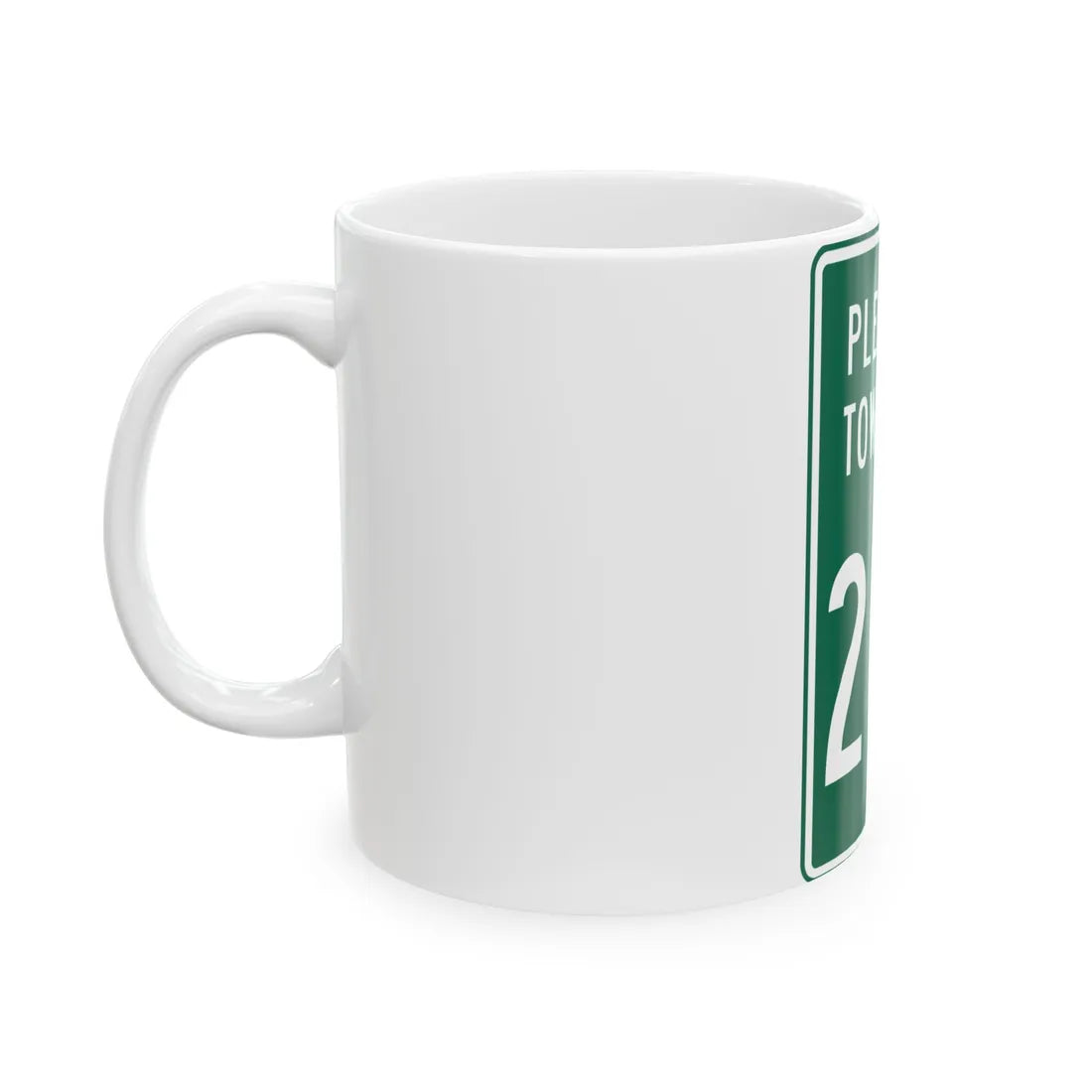 Pleasant Township Route 208 Logan County Ohio (Ohio) (Road Sign) White Coffee Mug - Go Mug Yourself