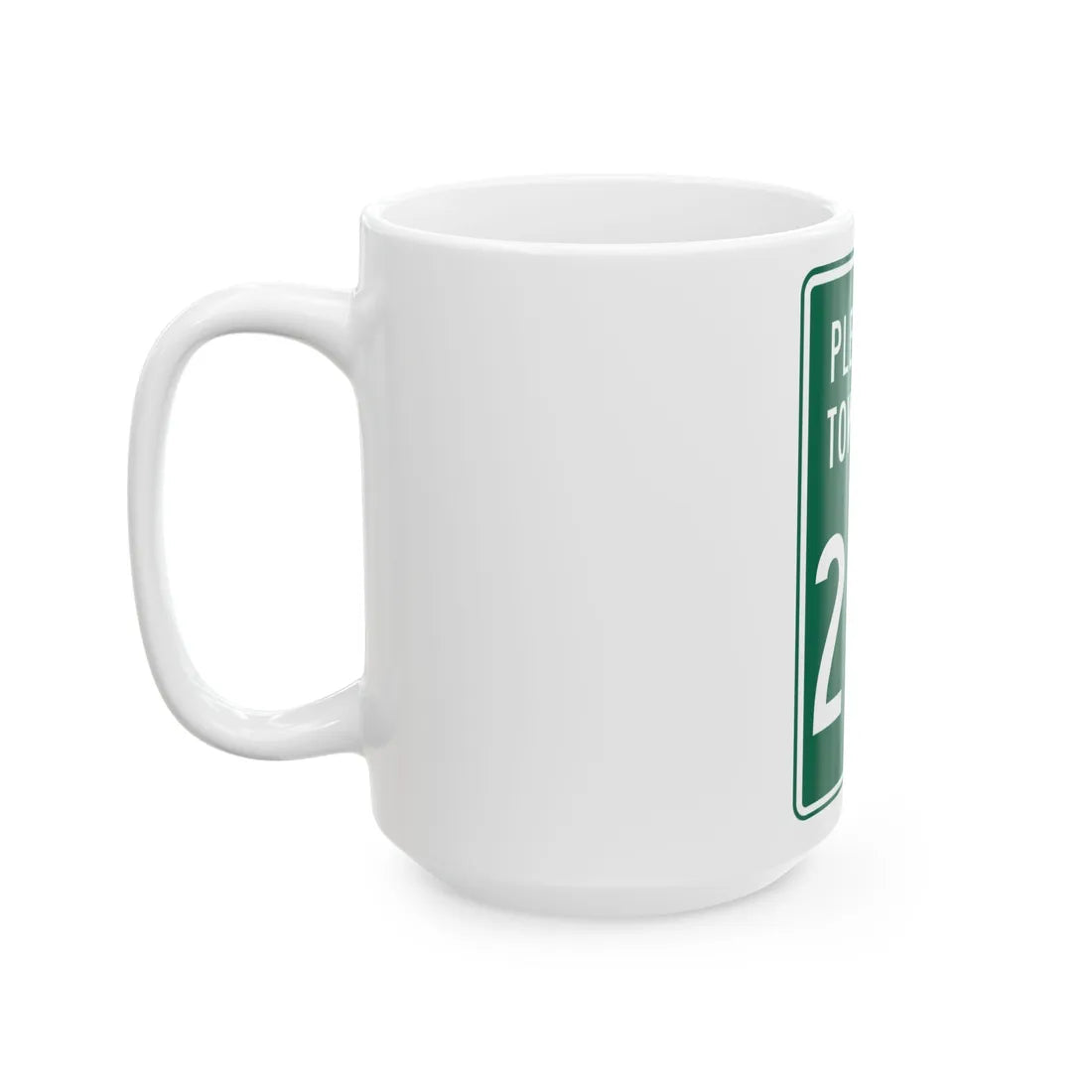 Pleasant Township Route 208 Logan County Ohio (Ohio) (Road Sign) White Coffee Mug - Go Mug Yourself