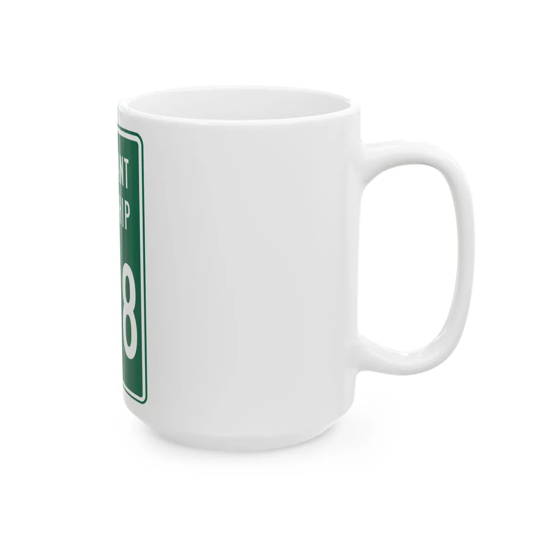 Pleasant Township Route 208 Logan County Ohio (Ohio) (Road Sign) White Coffee Mug - Go Mug Yourself
